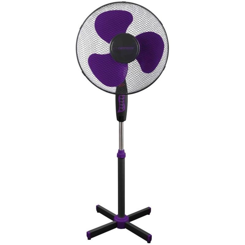 Ventilator de podea 50W, 40 cm diametru, 3 trepte, miscare oscilatorie Mov - imagine 7